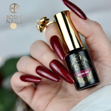 BOSKA NAILS Lakier Hybrydowy Special Red 447 - 6ml