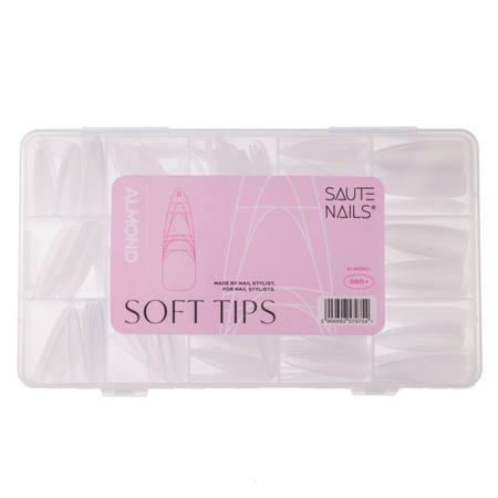 SAUTE NAILS Tipsy do paznokci Soft Tips ALMOND - 360 sztuk