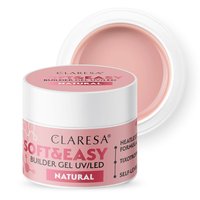 CLARESA Żel budujący do paznokci Soft&Easy NATURAL - 45g - ŚREDNI