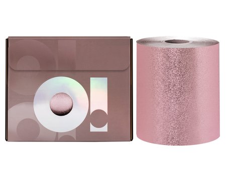 O! TOOLS Folia aluminiowa ryflowana w rolce ROSE GOLD 100m