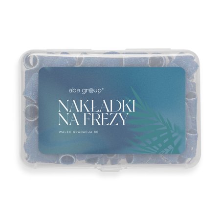 ABA GROUP Nakładki na frezy WALEC gradacja #80 - 100 sztuk - GRANATOWE