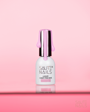 SAUTE NAILS Baza hybrydowa do paznokci Luxury CANDY PINK BASE - 8ml