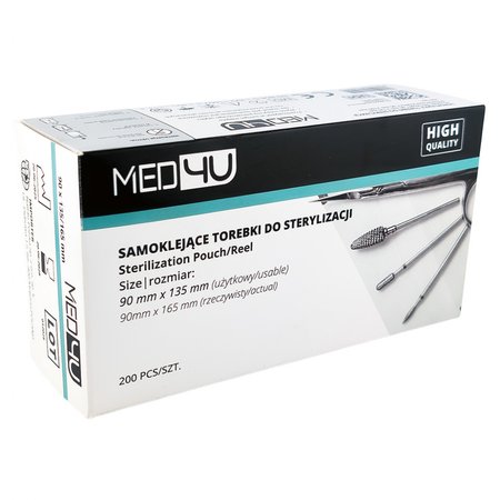 NAIL4U Torebki do sterylizacji samoklejące 90x135mm - 200 sztuk