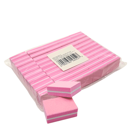 NAIL4U Bloczki polerskie małe Różowe jednorazowe 100/180 - 50 sztuk