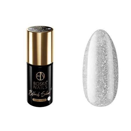 BOSKA NAILS Lakier hybrydowy Bflash Silver 372 - 6ml