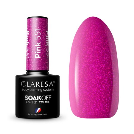 CLARESA Lakier hybrydowy PINK 551 - 5g