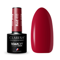 CLARESA Lakier hybrydowy RED 418 - 5g