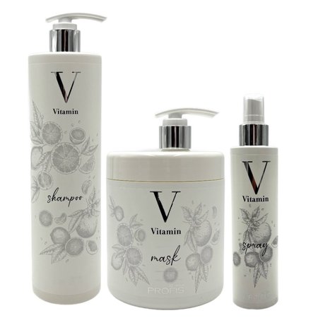 PROFIS Zestaw do włosów Szampon + Maska + Spray VITAMIN 2x1000ml + 200ml