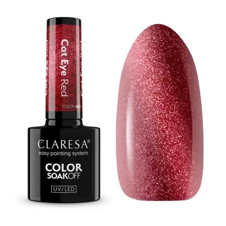CLARESA Lakier hybrydowy Cat Eye RED - 5g