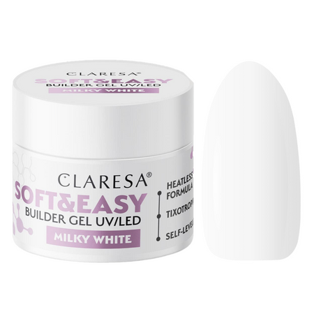 CLARESA Żel budujący Soft&Easy MILKY WHITE - 90g - DUŻY