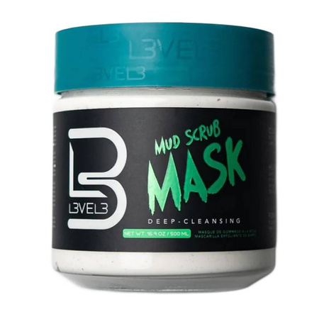 LEVEL3 Maska peelingująca do twarzy MUD SCRUB MASK - 500ml