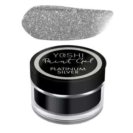 YOSHI Żel do zdobień paznokci Paint Gel Platinum Silver - 5ml
