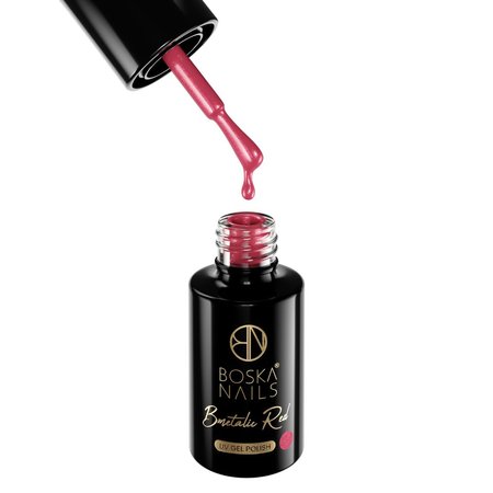BOSKA NAILS Lakier hybrydowy BMetalic Red 395 - 6ml