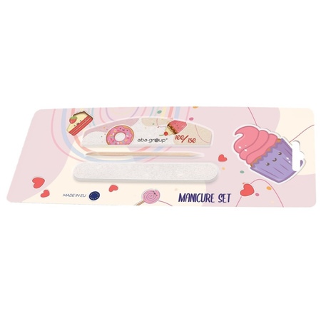 ABA GROUP Zestaw do paznokci MANICURE SET 100/180 - Colorful Cookies 100/180