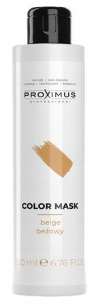 PROXIMUS Maska do włosów koloryzująca BEIGE - BEŻOWY - 200ml
