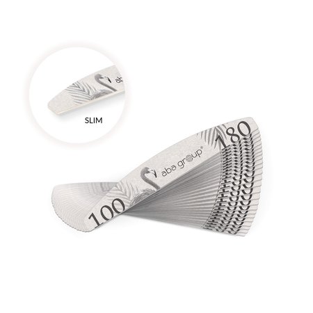 ABA GROUP Pilniki do paznokci PÓŁKSIĘŻYC 100/180 Slim - 25 sztuk