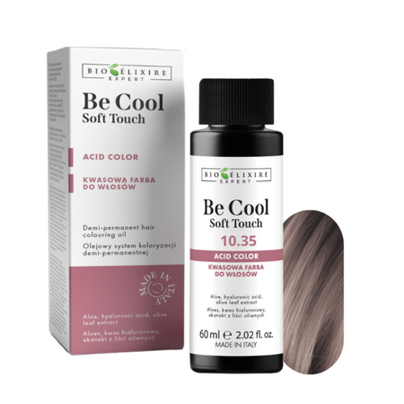 BIOELIXIRE Kwasowa farba do włosów Be Cool SOFT TOUCH - 10.35 Platynowy mahoniowy złoty blond / Platinum Mahogany Golden Blonde - 60ml