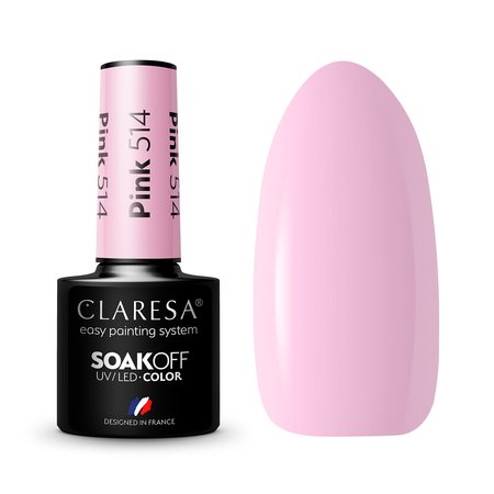 CLARESA Lakier hybrydowy PINK 514 - 5g