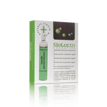 SALERM Ampułki do włosów VEGETABLE PLACENTA RESTRUCTURER - 4x13ml