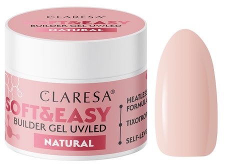 CLARESA Żel budujący Soft&Easy NATURAL - 90g - DUŻY