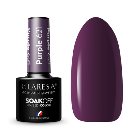 CLARESA Lakier hybrydowy PURPLE 621 - 5g