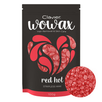 CLAVIER Wosk twardy dropsy do depilacji WOWAX – RED HOT - 100g