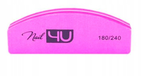 Nail4U Polerka łódka 180/240 Różowa - 1 sztuka