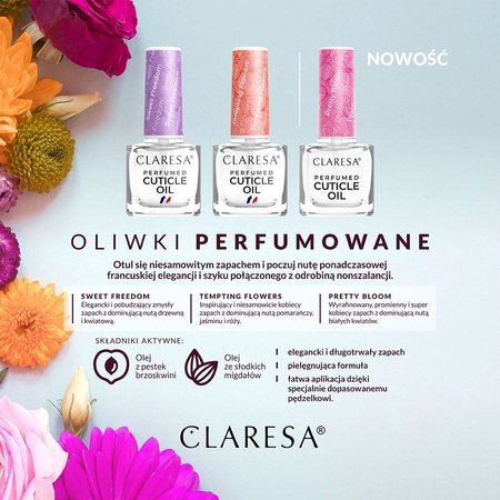 CLARESA Oliwka do skórek PRETTY BLOOM - 5g