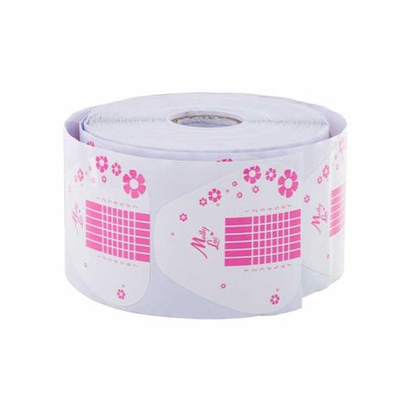 MOLLY LAC Szablony Formy do paznokci Różowe Kwiaty - 500szt