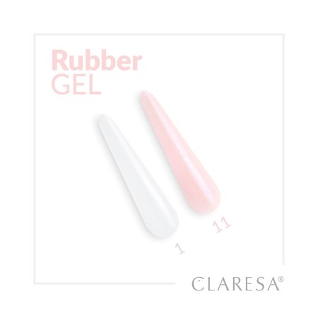CLARESA Żel budujący do paznokci RUBBER GEL 11 - 45g - ŚREDNI