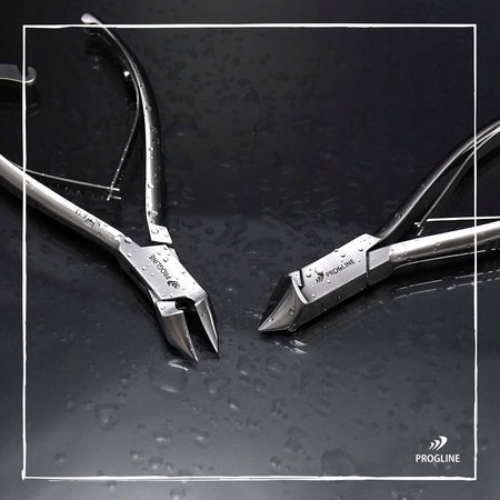 PROGLINE Profesjonalne cążki do skórek Srebrne CN104 - 3mm