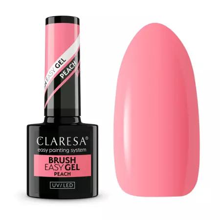 CLARESA Żel w butelce do paznokci BRUSH EASY GEL - PEACH - 5g