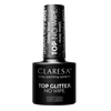 CLARESA Top hybrydowy GLITTER SILVER No Wipe - 5g