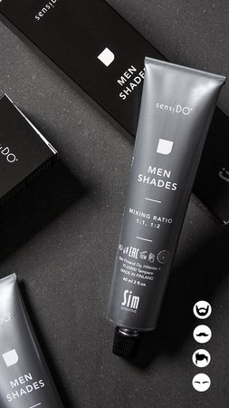 SensiDO Farba do koloryzacji męskiej MEN SHADES M2-3/0 Brown/Black - 60ml