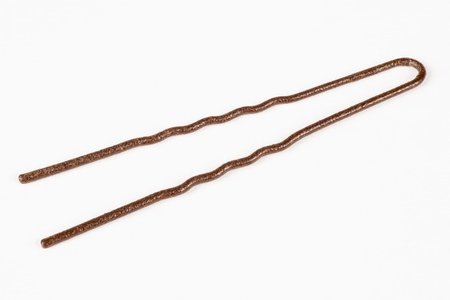 IZA Kokówki do włosów karbowane 45 mm BRĄZOWE MATOWE - 20 sztuk