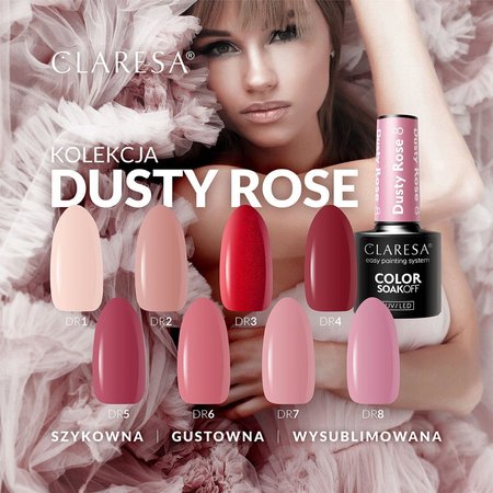 CLARESA Lakier hybrydowy DUSTY ROSE 4 - 5g