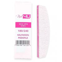 NAIL4U Pilnik do paznokci MINI Podofile ŁÓDKA HALFMOON 180/240 - 1 sztuka