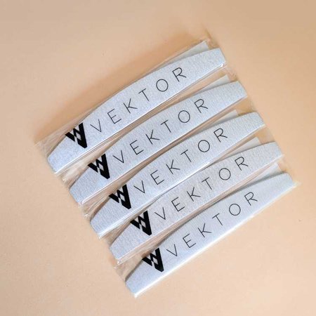 VEKTOR Pilnik do paznokci ŁÓDKA - SLIM 100/180 - SLIM - 1 sztuka - CZERWONY