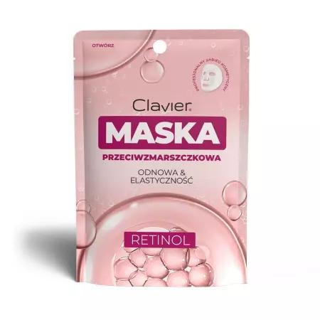 CLAVIER Maska przeciwzmarszczkowa na twarz - Retinol