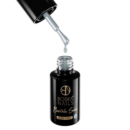 BOSKA NAILS Lakier hybrydowy BMetalic Silver 397 - 6ml