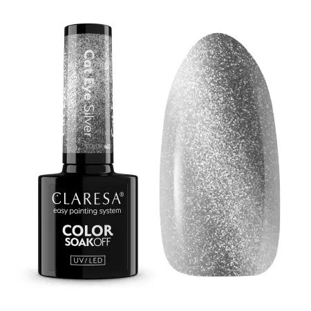 CLARESA Lakier hybrydowy Cat Eye SILVER - 5g