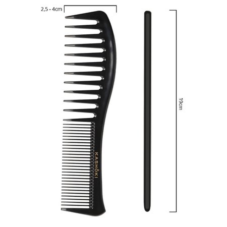 KASHOKI Grzebień z dwoma rodzajami zębów DETANGLING COMB - DWA RODZAJE ZĘBÓW