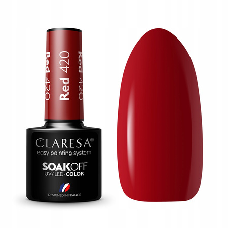 CLARESA Lakier hybrydowy RED 420 - 5g