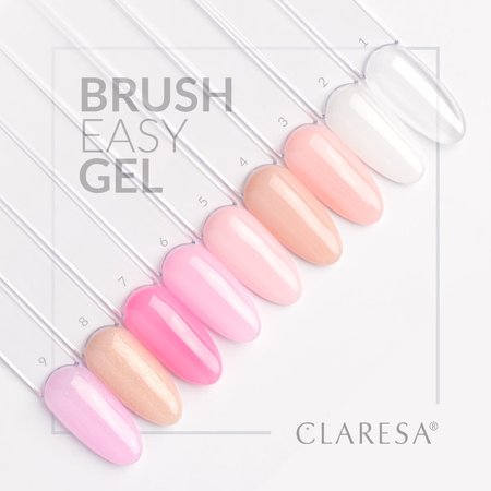 CLARESA Żel w butelce do paznokci BRUSH EASY GEL 4 - 5g