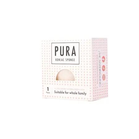 SISTER YOUNG Gąbka do mycia twarzy PURA Konjac White/Biała - 1 sztuka