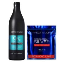 Zestaw SCANDIC Rozjaśniacz do włosów 500g + Utleniacz Oxydant 9% - 1000ml