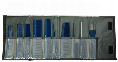 FOX NANO Komplet grzebieni fryzjerskich - 10szt + Etui - Art. nr 1509324