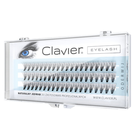CLAVIER Rzęsy Kępki Jedwabne Naturalne - Classic 12mm