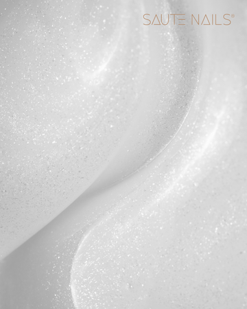 SAUTE NAILS Żel budujący do paznokci ONE TOUCH - GLITTER MILKY WHITE - 50g - DUŻY