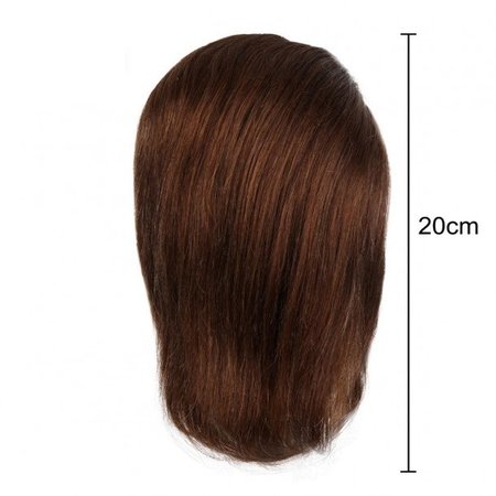 PONIK'S Główka fryzjerska treningowa MĘSKA Naturalny Włos 20cm - GL01M